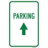 Signmission Parking With Up Arrow, Heavy-Gauge Aluminum Rust Proof Parking Sign, 12" x 18", A-1218-24898 A-1218-24898